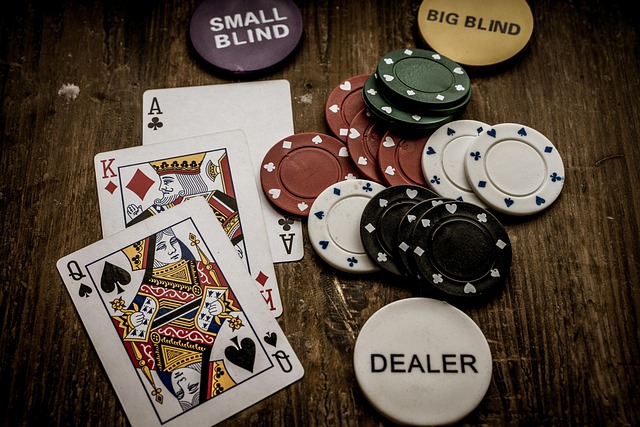 Casino chips and cards on a table